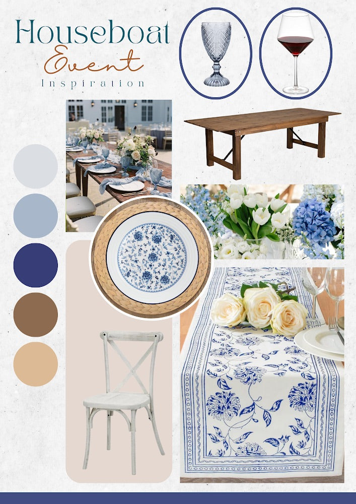 Mood Board for Houseboat Dinner Party