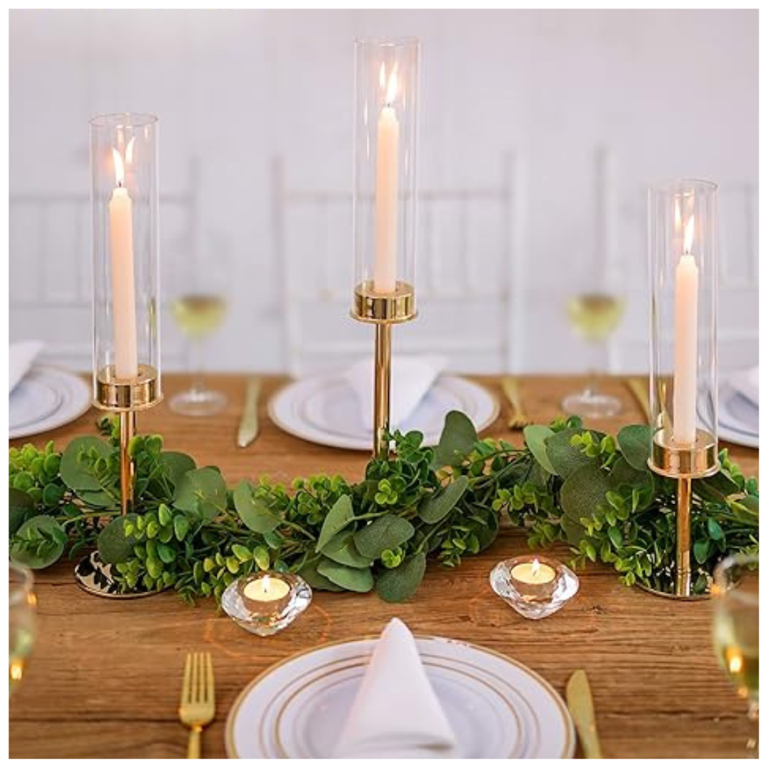 Hurricane Taper Candle Holder Rental (Set of 3)