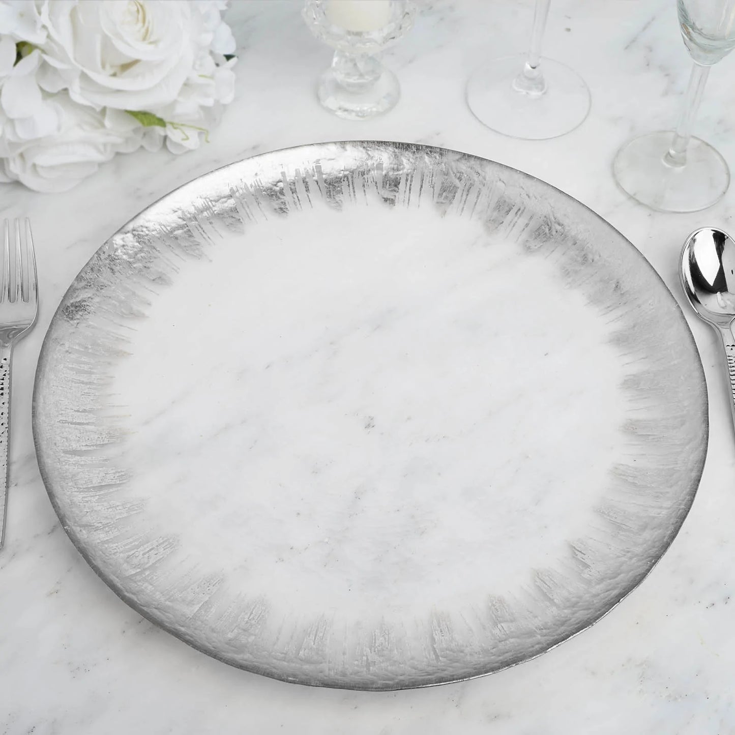 Smoked Glass Charger Rental