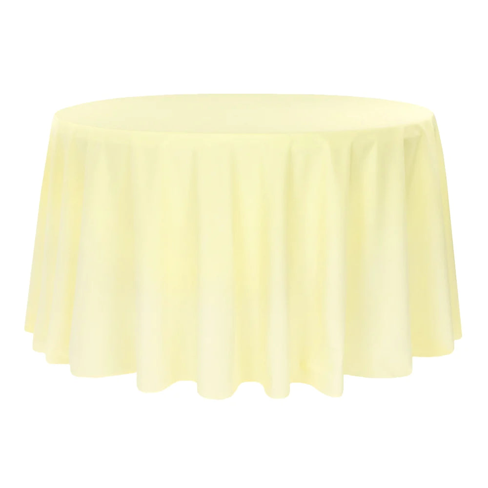 
                  
                    Round Polyester Table Linens Rental
                  
                