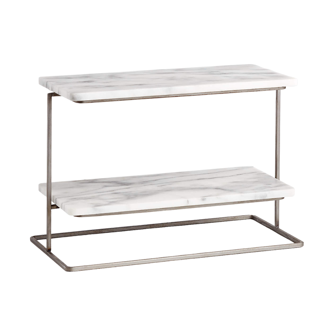 Marble Two Tier Serving Stand Rental