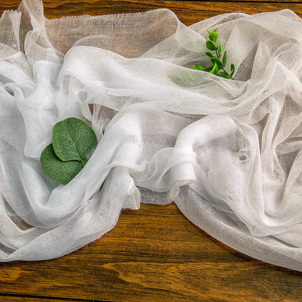 
                  
                    Cheesecloth Table Runner Rental
                  
                