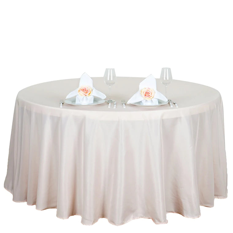 
                  
                    Round Polyester Table Linens Rental
                  
                