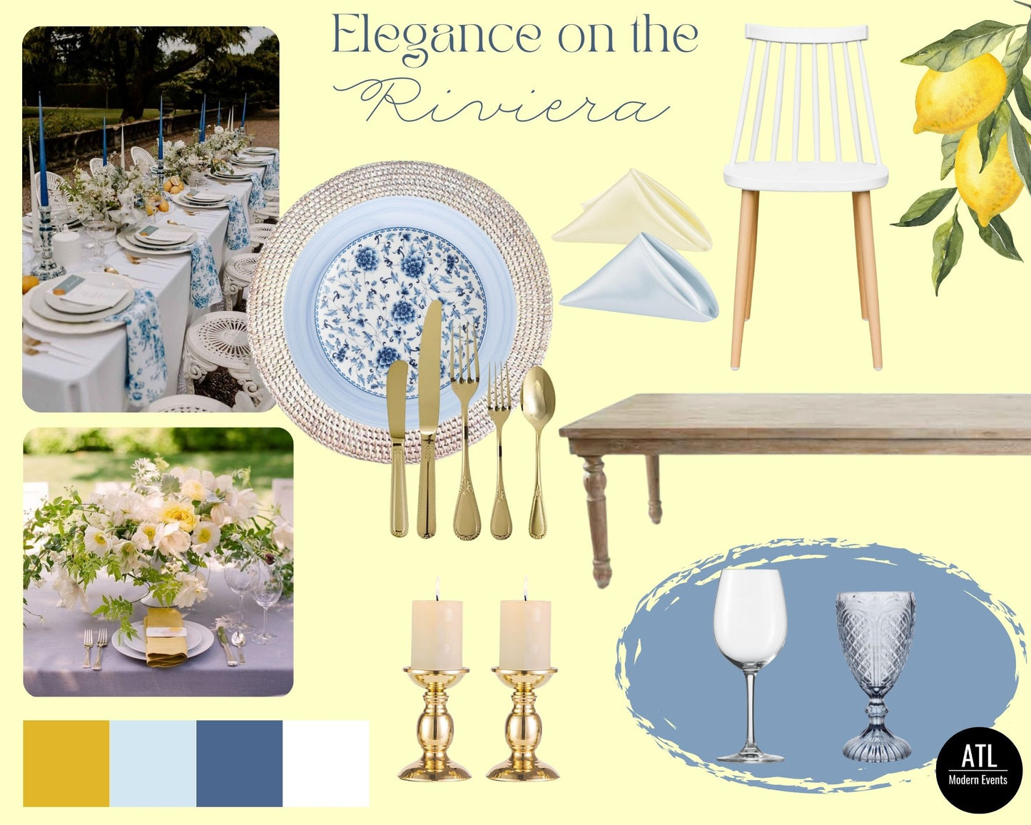 Elegance on the Riviera- Tuscany Inspired Party Decor