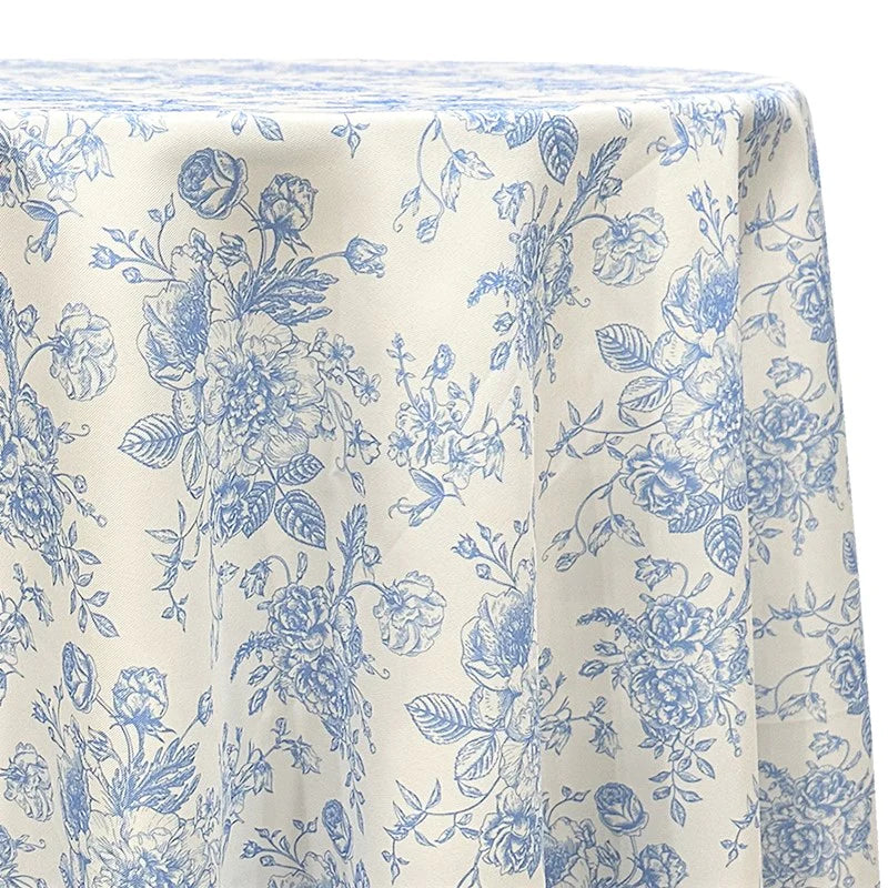 
                  
                    French Toile Polyester Table Linen Rental
                  
                