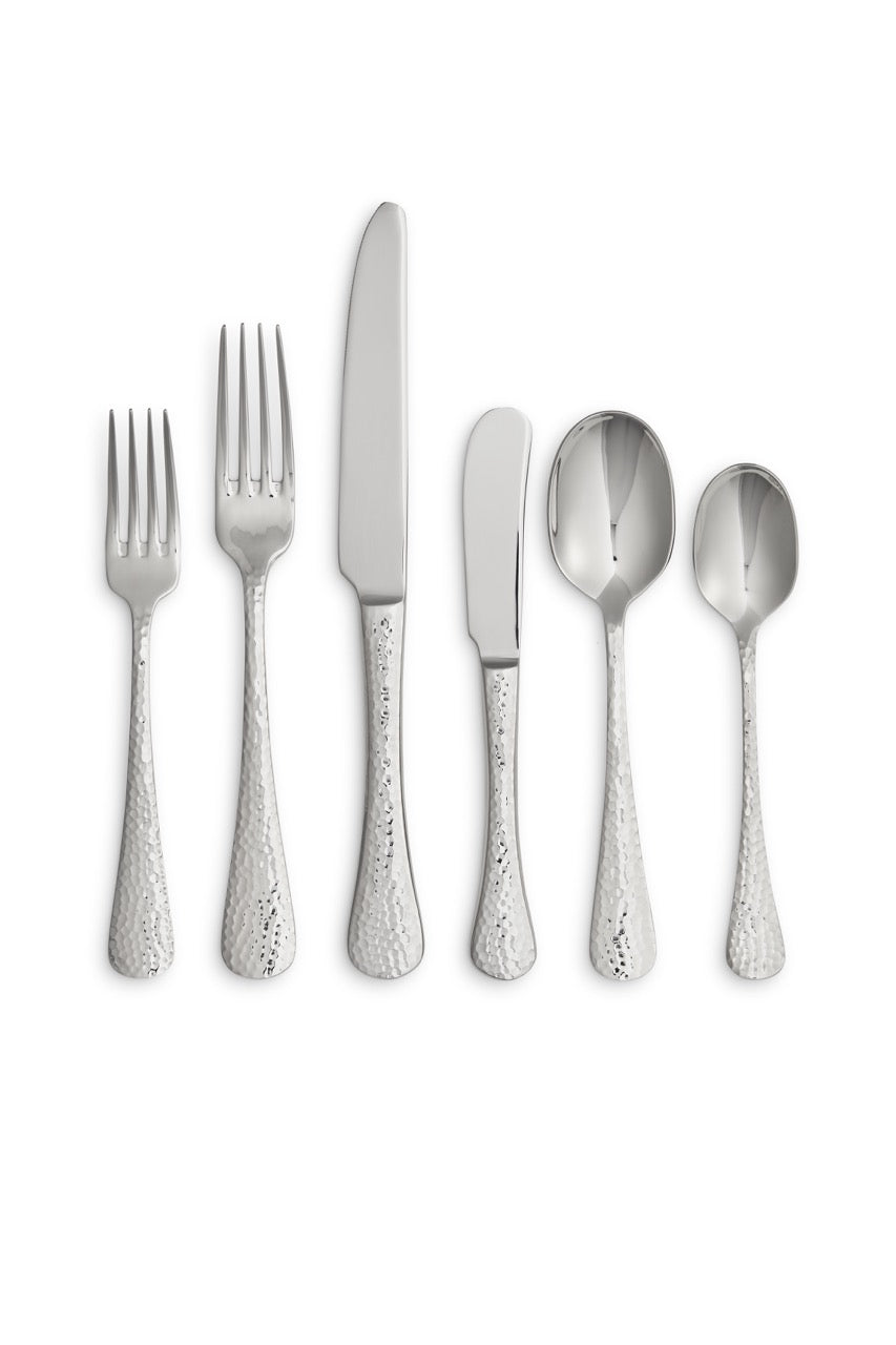 Nico Hammered Stainless Flatware