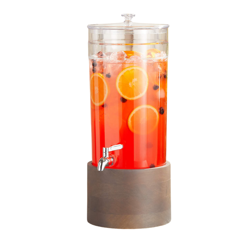 Glass Beverage Dispenser with Galvanized Stand - Rigby Wedding Rentals