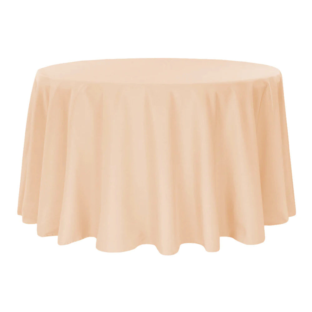 Round Basic Polyester Tablecloths