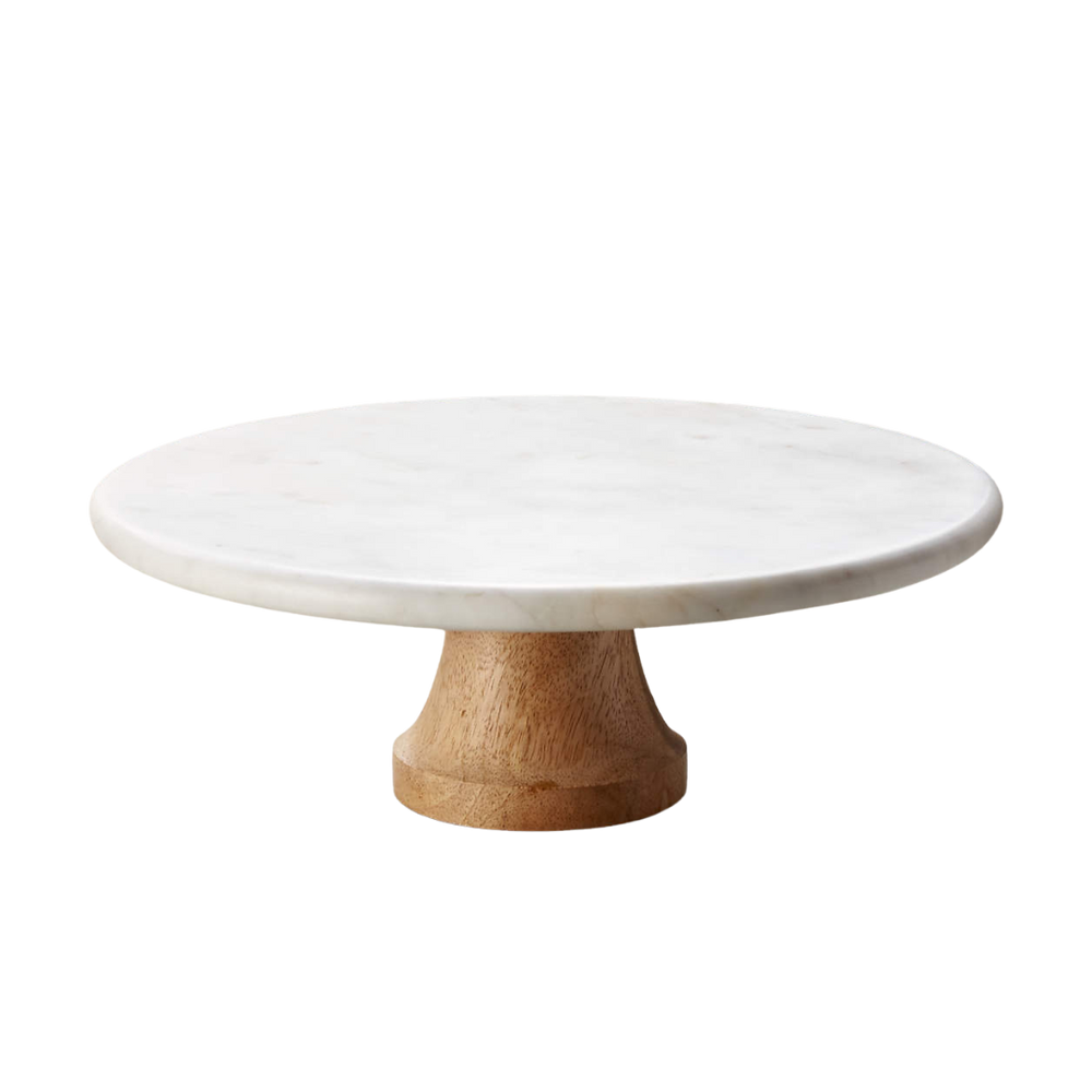 Wood Marble Cake Stand Rental